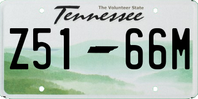TN license plate Z5166M