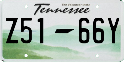 TN license plate Z5166Y