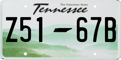 TN license plate Z5167B