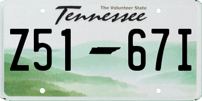 TN license plate Z5167I