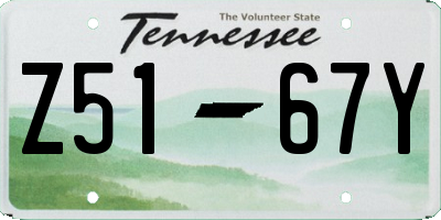 TN license plate Z5167Y