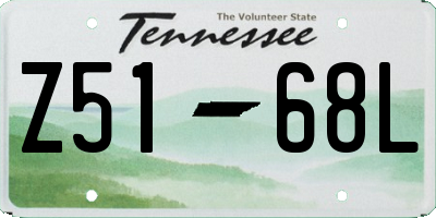TN license plate Z5168L