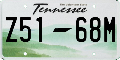 TN license plate Z5168M