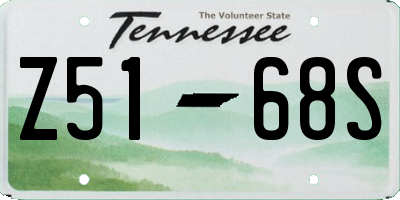 TN license plate Z5168S