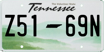 TN license plate Z5169N