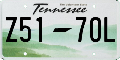 TN license plate Z5170L