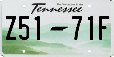 TN license plate Z5171F