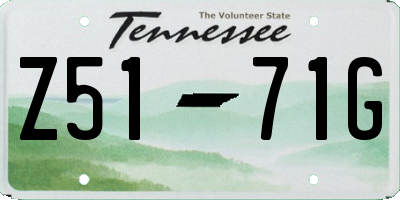TN license plate Z5171G