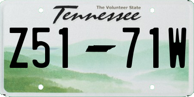 TN license plate Z5171W