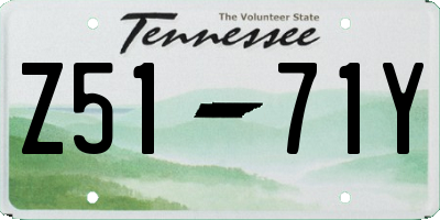 TN license plate Z5171Y