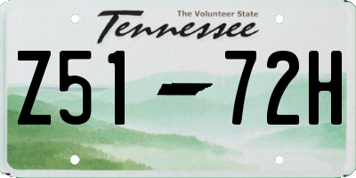 TN license plate Z5172H