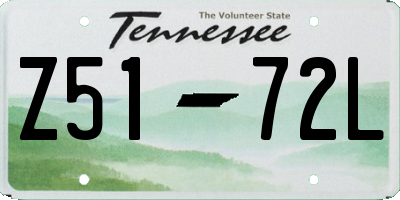 TN license plate Z5172L