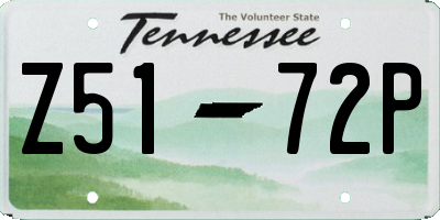 TN license plate Z5172P