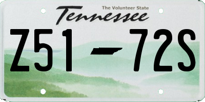 TN license plate Z5172S