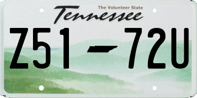 TN license plate Z5172U