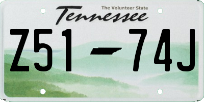 TN license plate Z5174J