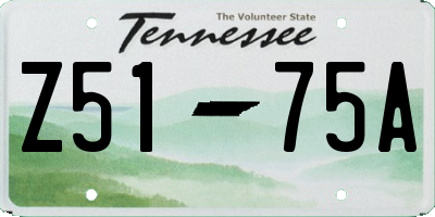 TN license plate Z5175A