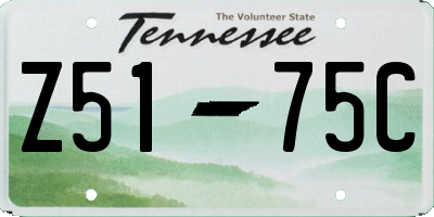 TN license plate Z5175C