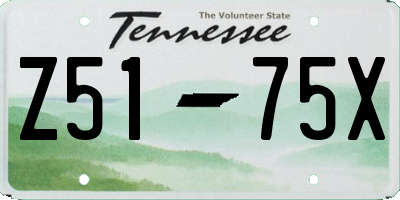 TN license plate Z5175X