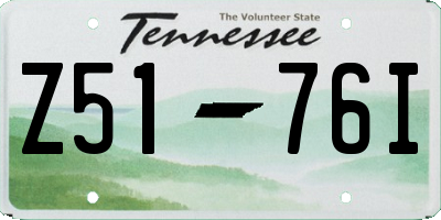 TN license plate Z5176I