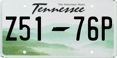 TN license plate Z5176P