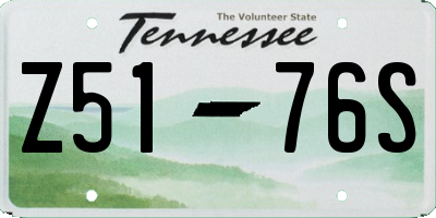 TN license plate Z5176S