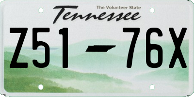 TN license plate Z5176X
