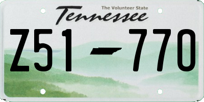 TN license plate Z5177O