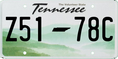 TN license plate Z5178C
