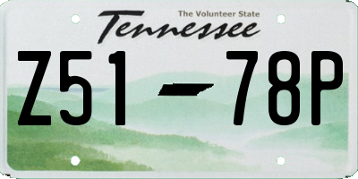 TN license plate Z5178P
