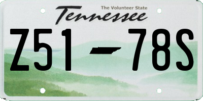 TN license plate Z5178S