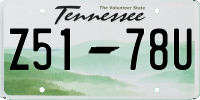TN license plate Z5178U