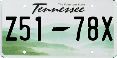 TN license plate Z5178X