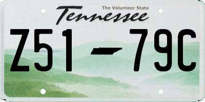 TN license plate Z5179C