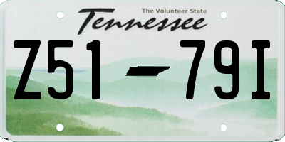 TN license plate Z5179I