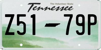 TN license plate Z5179P