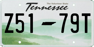 TN license plate Z5179T
