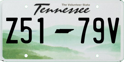 TN license plate Z5179V