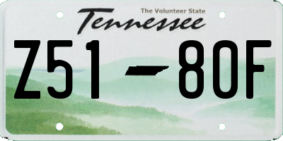 TN license plate Z5180F