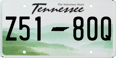 TN license plate Z5180Q