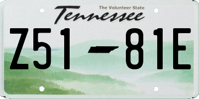 TN license plate Z5181E