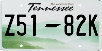 TN license plate Z5182K