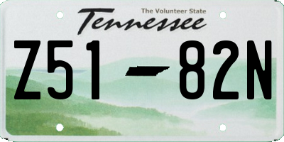 TN license plate Z5182N