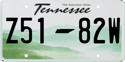 TN license plate Z5182W