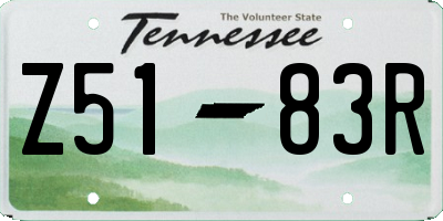 TN license plate Z5183R