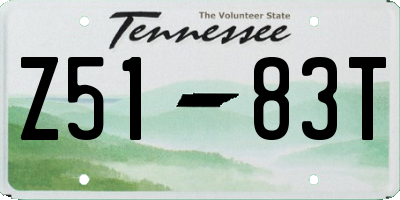 TN license plate Z5183T