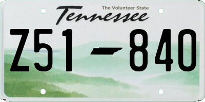 TN license plate Z5184O
