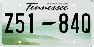 TN license plate Z5184Q