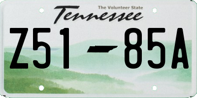 TN license plate Z5185A