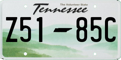 TN license plate Z5185C